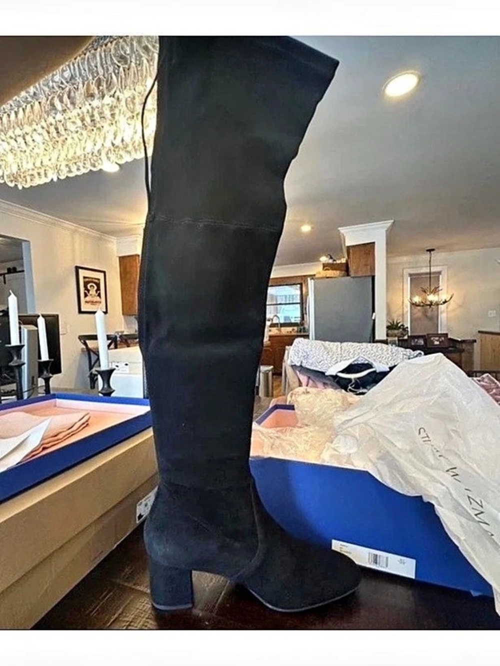 Stuart Weitzman Midland Over-The-Knee Boot Black Boots Size 10 New in box